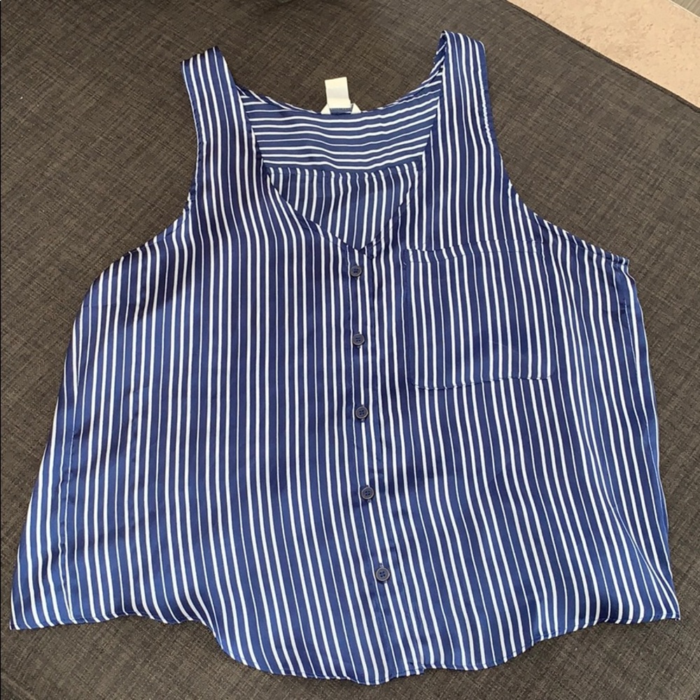 Tulip back stripe forever21 tank